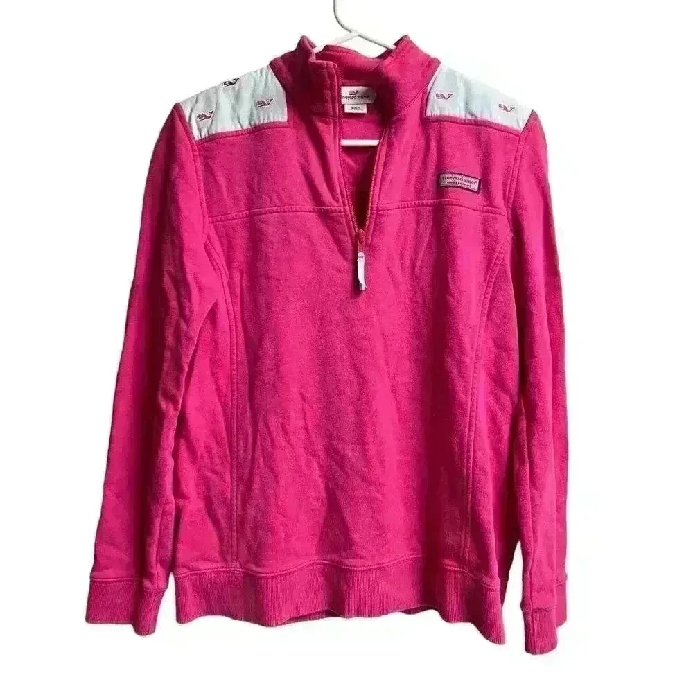 Vineyard Vines 1/4 Zip Pullover Embroidered Whale Sweater/Sweatshirt Small